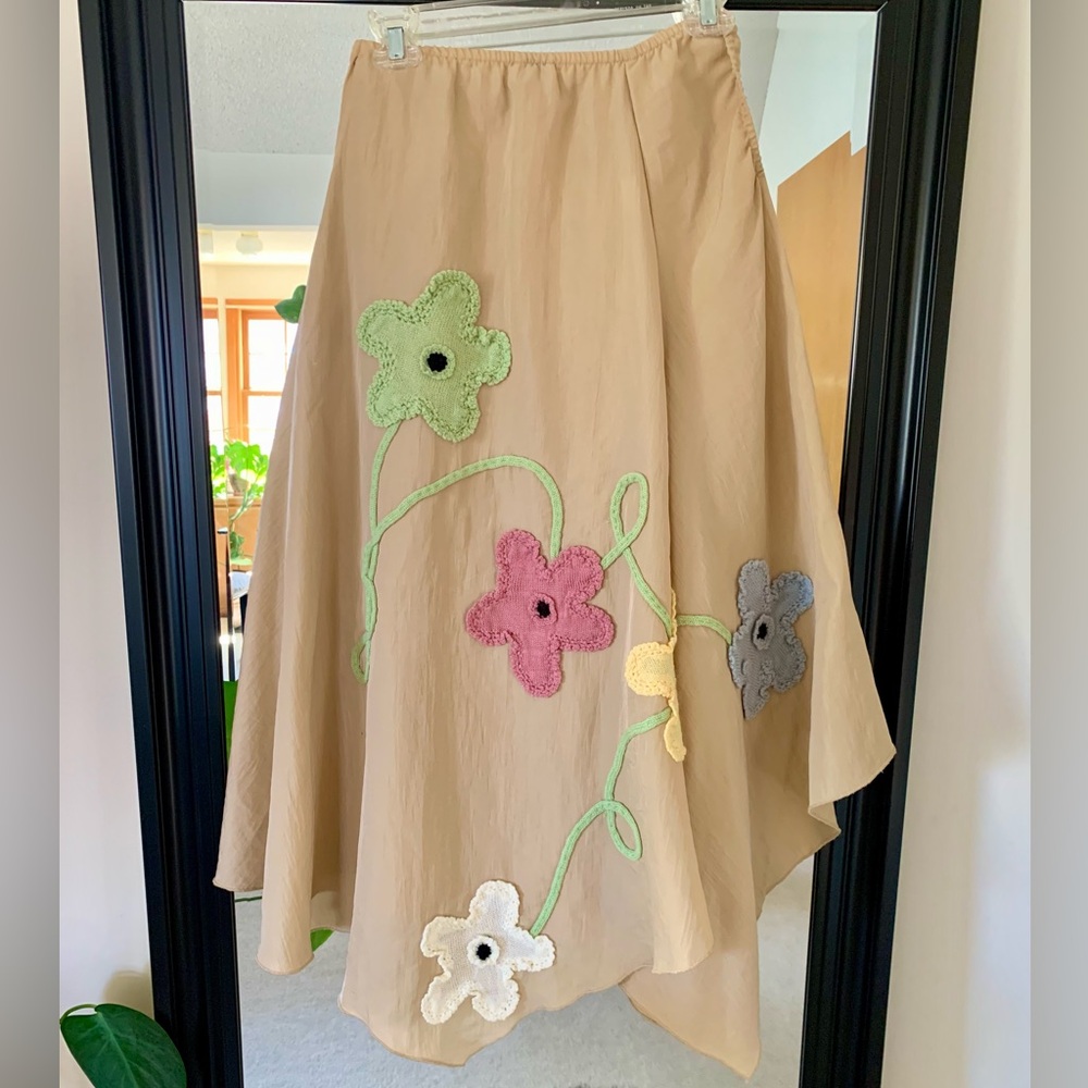 Surrealist Chenille Flower Skirt